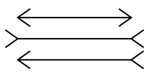 muller lyer illusion خطای دید مولر-لایر